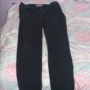 Black face skinny jeans
